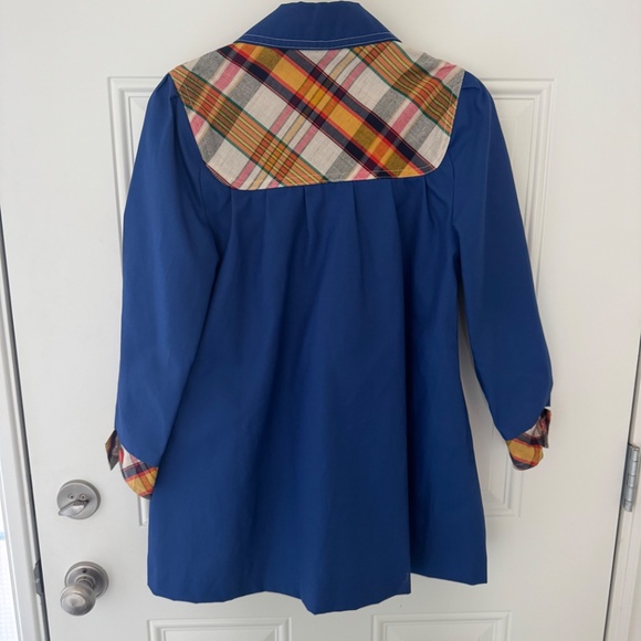 Vintage 70s plaid accent swing coat - Picture 2 of 8